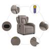 Massage Relax Chair Taupe Fabric