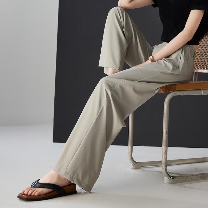 SOFSIL Women's Elastic Waist Wide-Leg Pants