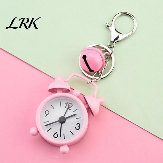Alarm Clock Key Ring Keychain Pendant with Built-In Micro Clock, Holder for Commuters Students And Travelers, Sturdy Iron Design Portable Timekeeping