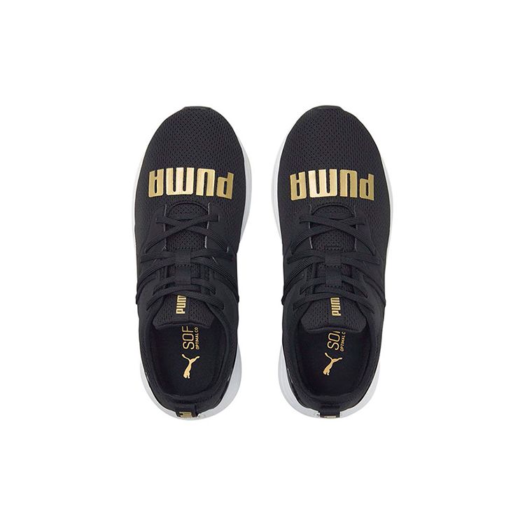 Puma Softride Cruise Bold Black Team Gold Unisex Sneakers 376190-05