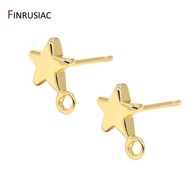 

DIY Earring Jewelry Making Supplies 38 Styles Creative Earring Hooks 14K Gold Plated Zircon Post Earring Findings Ear wires