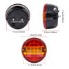 Biqing 2PCS Trailer Tail 20 LED Round Hamburger Brake Lights Waterproof Truck Rear Lights Stop Indicator Lamps for 12V 24V Trailer Truck Lorry Caravan