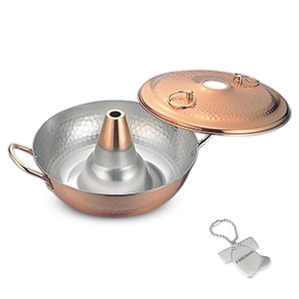 Gas Stove Made in Includes Original Can Opener J-kitchens Shabu-Shabu Pot, Copper, 26cm, Only, Japan, T-Shirt-Shaped