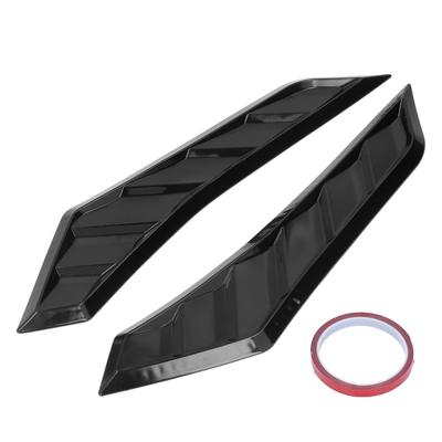 2 Pcs Gloss Black Hood Vents Bonnet Cover Rubber Front Bonnet Vent Universal for Car