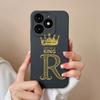 For Tecno Itel A70 Case Luxury Crown Letter Pattern Liquid Silicone Back Cover For ItelA70 A 70 New Design Advanced Sense Shell