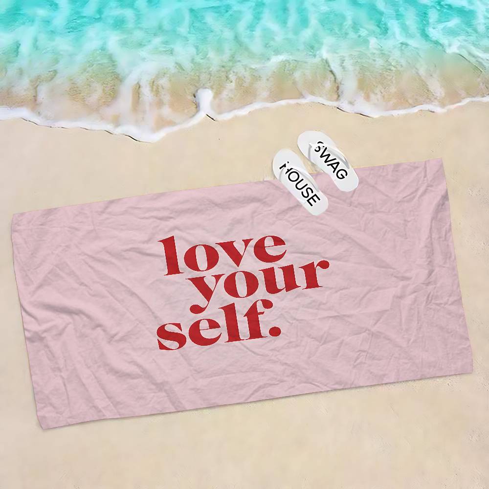 More Amor Por Favor Colorful Bath Towel Microfiber Soft Water Absorbing Breathable For Girl Kids Decorative Cartoon Beach Towel