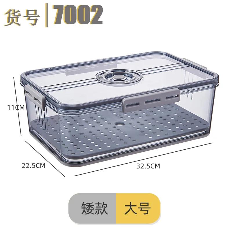 Kühlschrank Aufbewahrungsbox PET-Kunststoff Transparent Verdickt Zeiterfassung Gefrierfach Abtropffach Frischhaltebox Kühlschrank Spezialverwendung