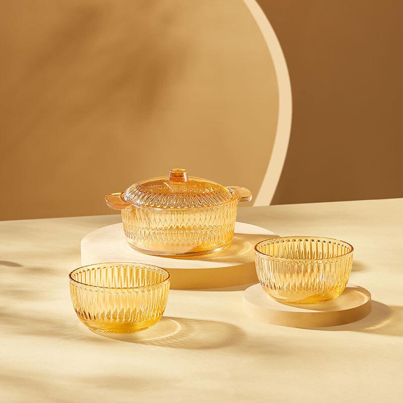 BOLIDOMI As Shadow 3-Piece Glass Dinnerware Set