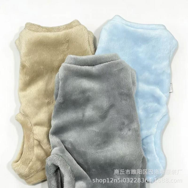 Warm Fleece Pet Bodysuit Hairless Cats Sphynx Devon Rex Leopard Cat Four-Legged Winter Coat