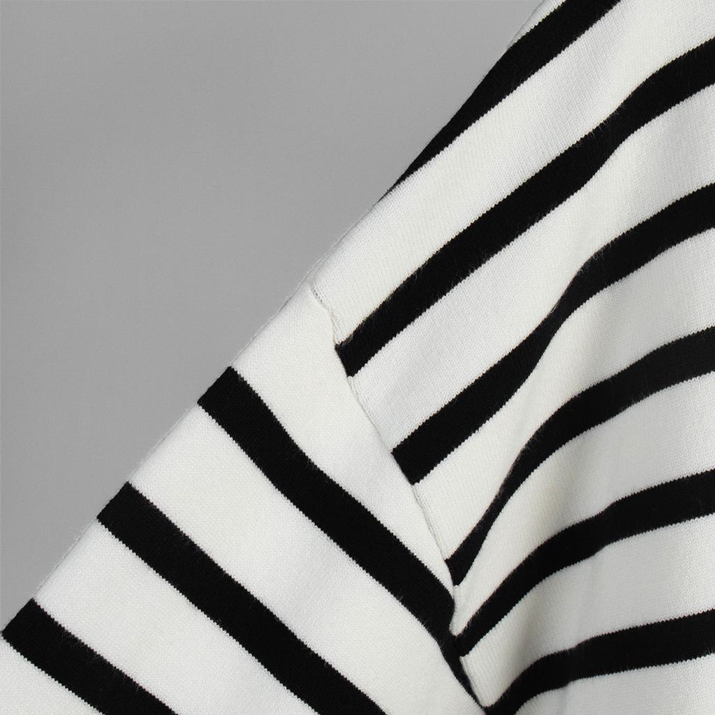 High Neck Striped Jumper for Women Autumn Winter High Neck Pullover Knitwear Versatile Loose Fit Jumper Luxurious Relaxed-fit Slimming Versatile Top