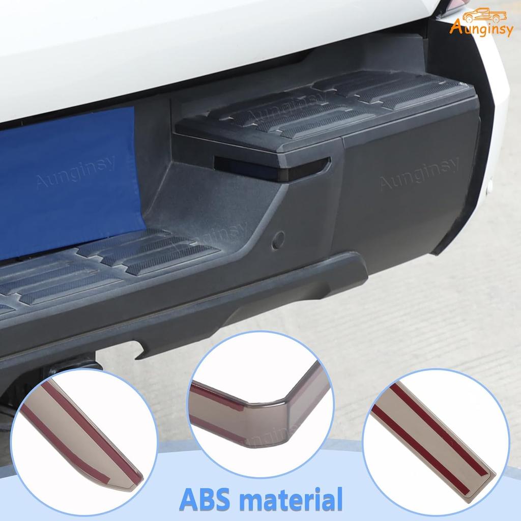 Car Reverse Light Cover Trim Compatible with Toyota Tundra 2022-2025 Rear License Plate Light Running Lamp Reverse Lights Taillight Assembly Smoked