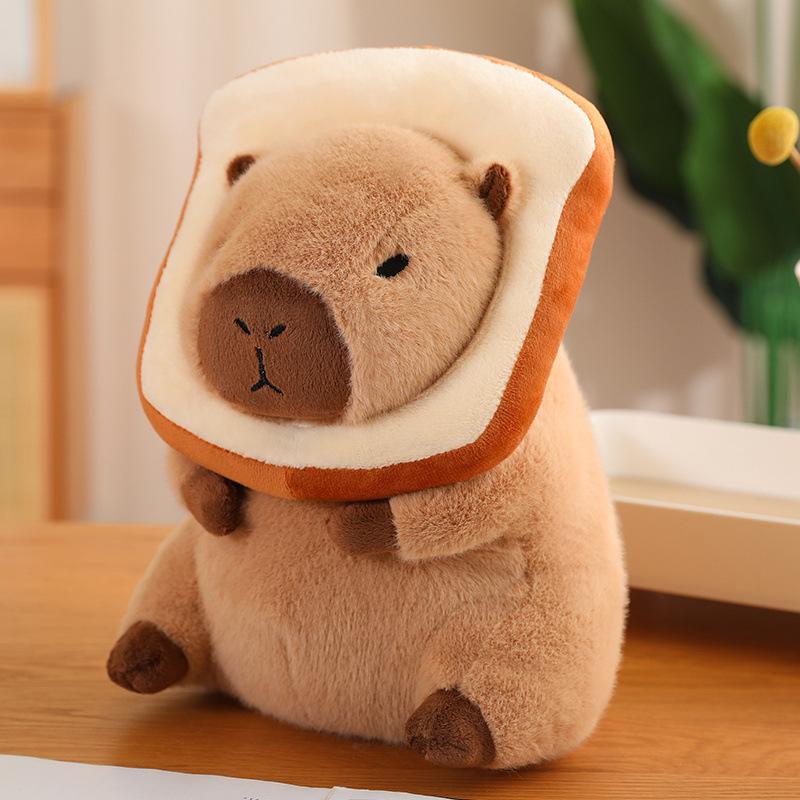 Капибара Цветок Мягкая игрушка Подушка Хлеб Тост Кукла 30cm, 0.3kg