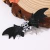 2Pcs Bright Halloween Themed Bat Skull Hair Accessories Strong Nonslip Design Barrettes For Active Individuals