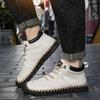 38-48 Men Leather Casual  Shoes Design Sneakers Man Breathable Leather Shoes Men Ankle Boots