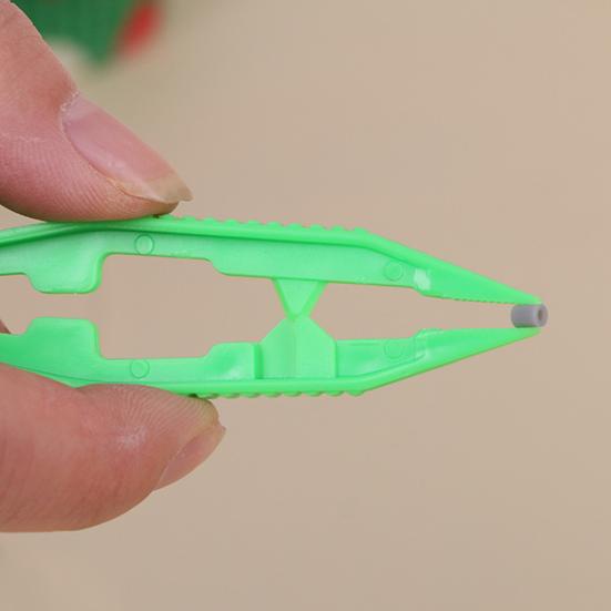 Children Kids Plastic Perler Beads Easy Grip Tweezers Puzzle Toy Clamp Tool