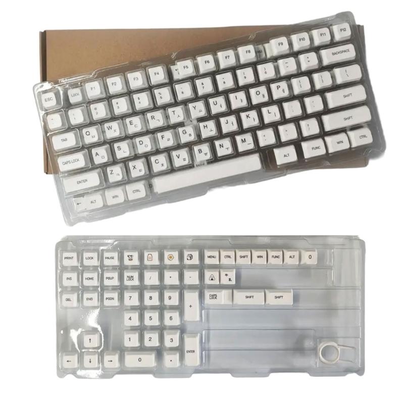 120Keys Keycaps XDA Sublimations Minimalist White Keycap for Mechanical Keyboards Russian Korean English Japanese
