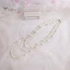 French Style Retro Faux Pearls Necklace Women Long White Three Layered Faux Pearls Luxury Sweater Necklace Jewelry Gift