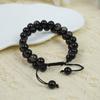 Unisex Beaded Bracelet: Tiger Eye, Silver Obsidian, Hematite, Lava Stone, Handmade 8mm Rope