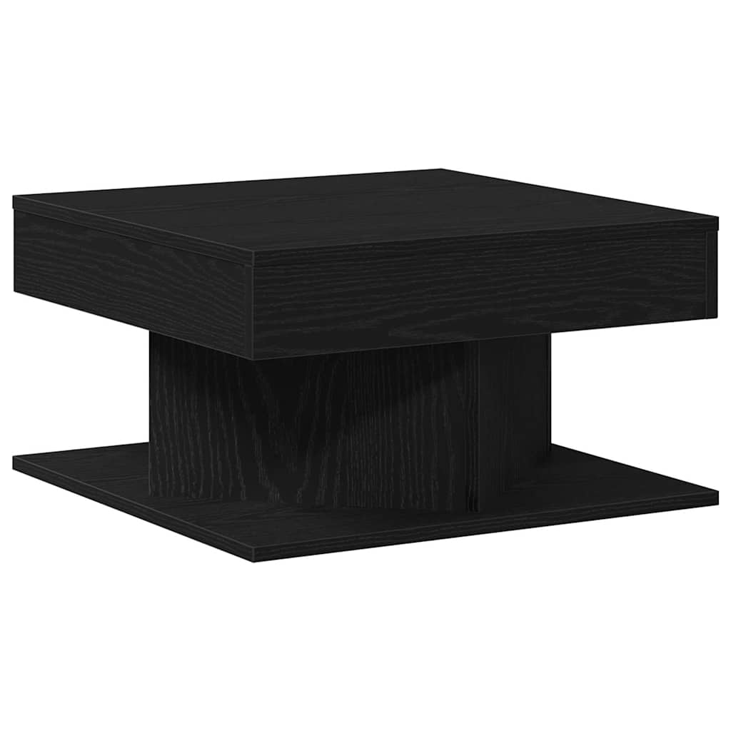 Coffee Table Black Oak Look 57 x 57 x 30 cm Engineered Wood