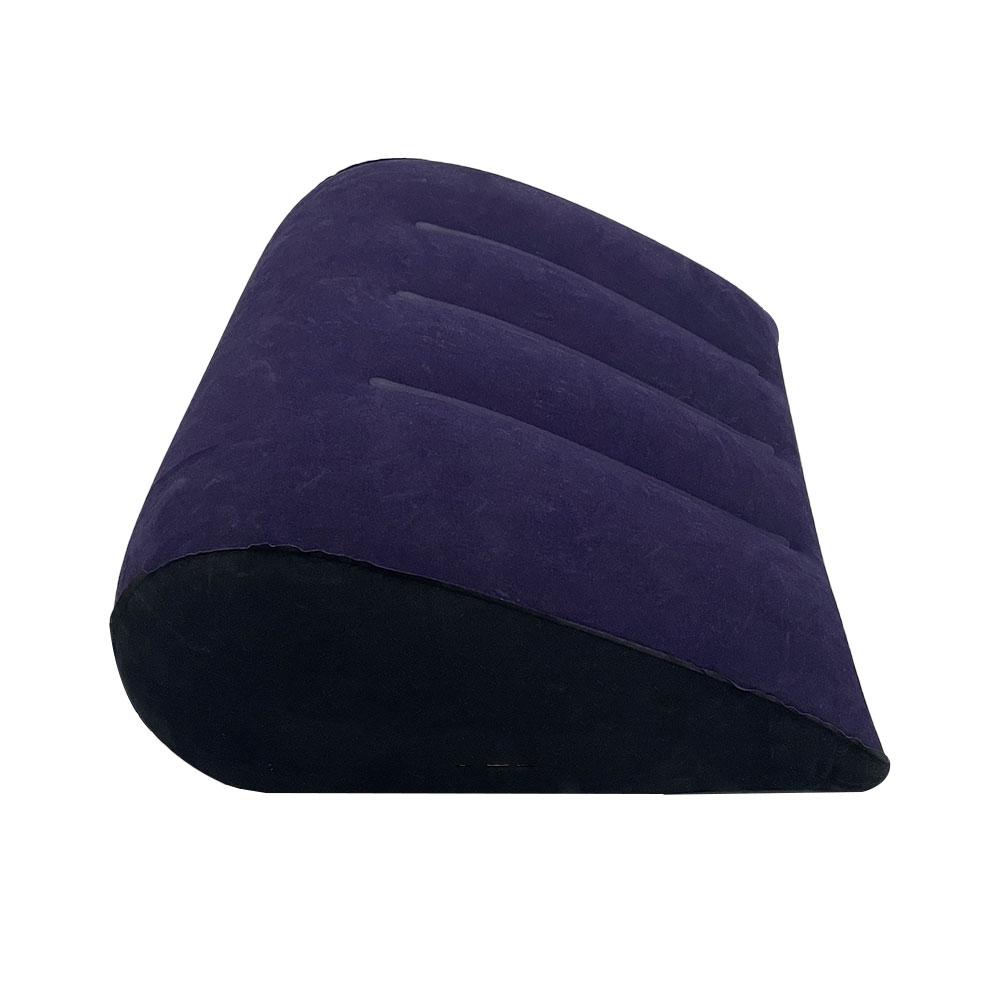 1Pc Inflatable Triangle Pillow Multi-Purpose Lumbar Leg Back Support Comfortable Flocking Surface Pillow Gift