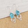 Blaue Kupfer Türkis Handgemachte Edelstein Ohrringe, 925 Sterling Silber Ohrringe Antiker Schmuck, Für Verlobungsgeschenk
