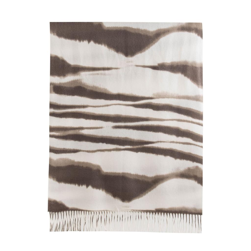 Neuer weicher und warmer Schal mit Zebra-Streifen und Fransen aus Kunstkaschmir, hochwertiger Schal/Tuch für Damen