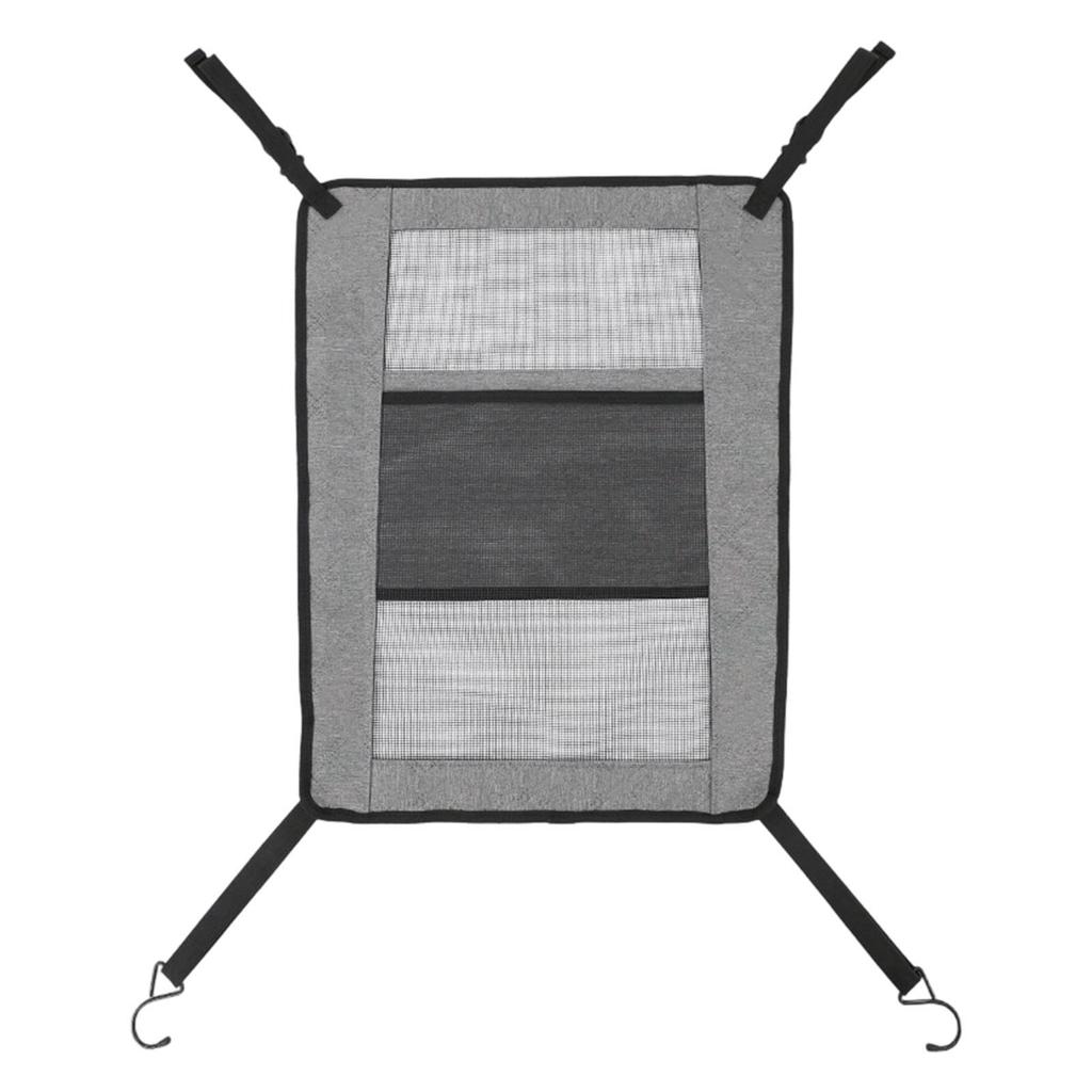 Dog Car Net Barrier 2 In 1 Design Adjustable Visible Breathable Mesh Back Seat Pet Car Divider for Travel Grey 45 X