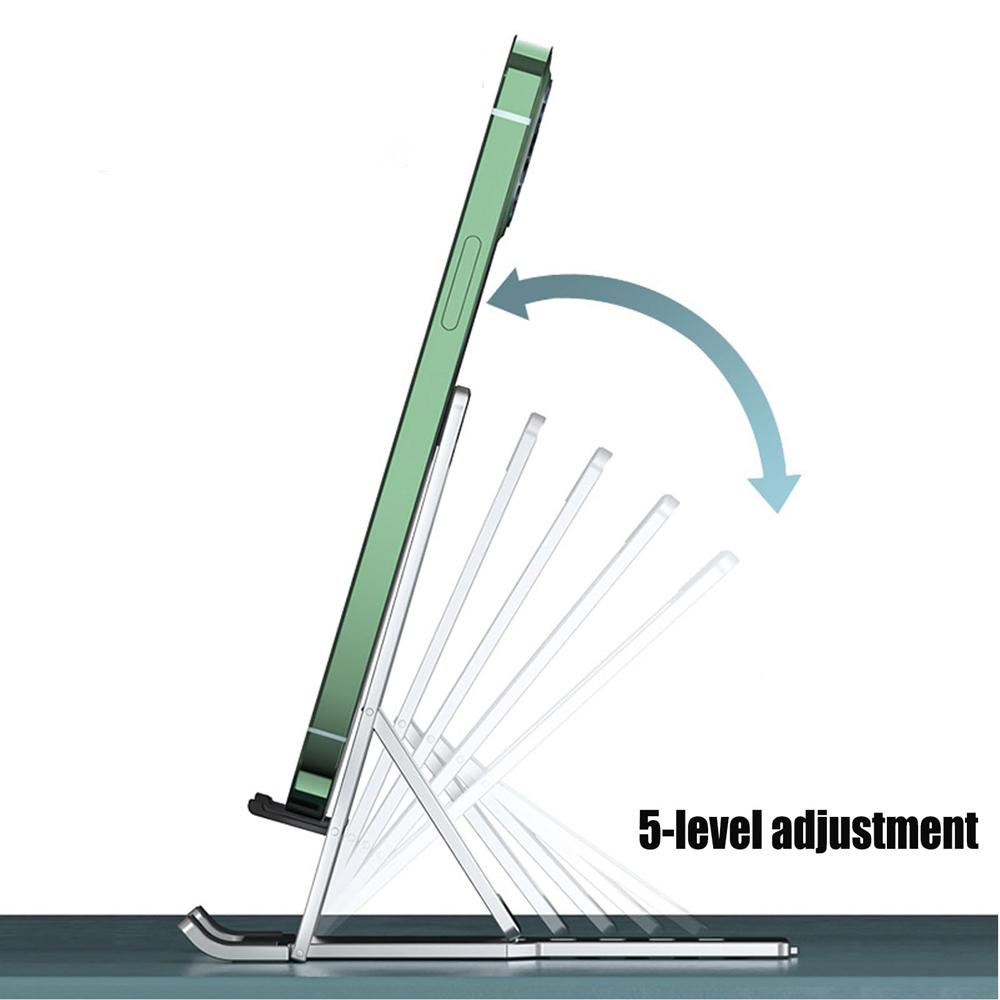 Suport de Telefon din Aluminiu Portabil Pliabil Suport de Birou pentru Telefon Mobil Phablet