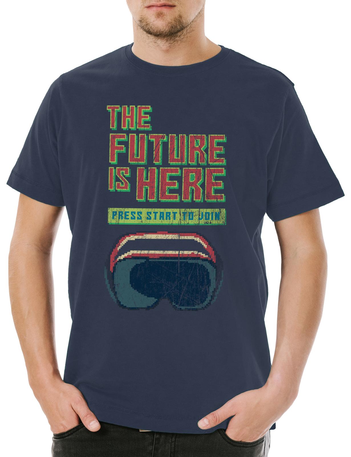 

The Future Is Here Mens T-Shirt Mens Womens Tees Top VR Glasses Virtual Reality Knight Gamer Gaming S