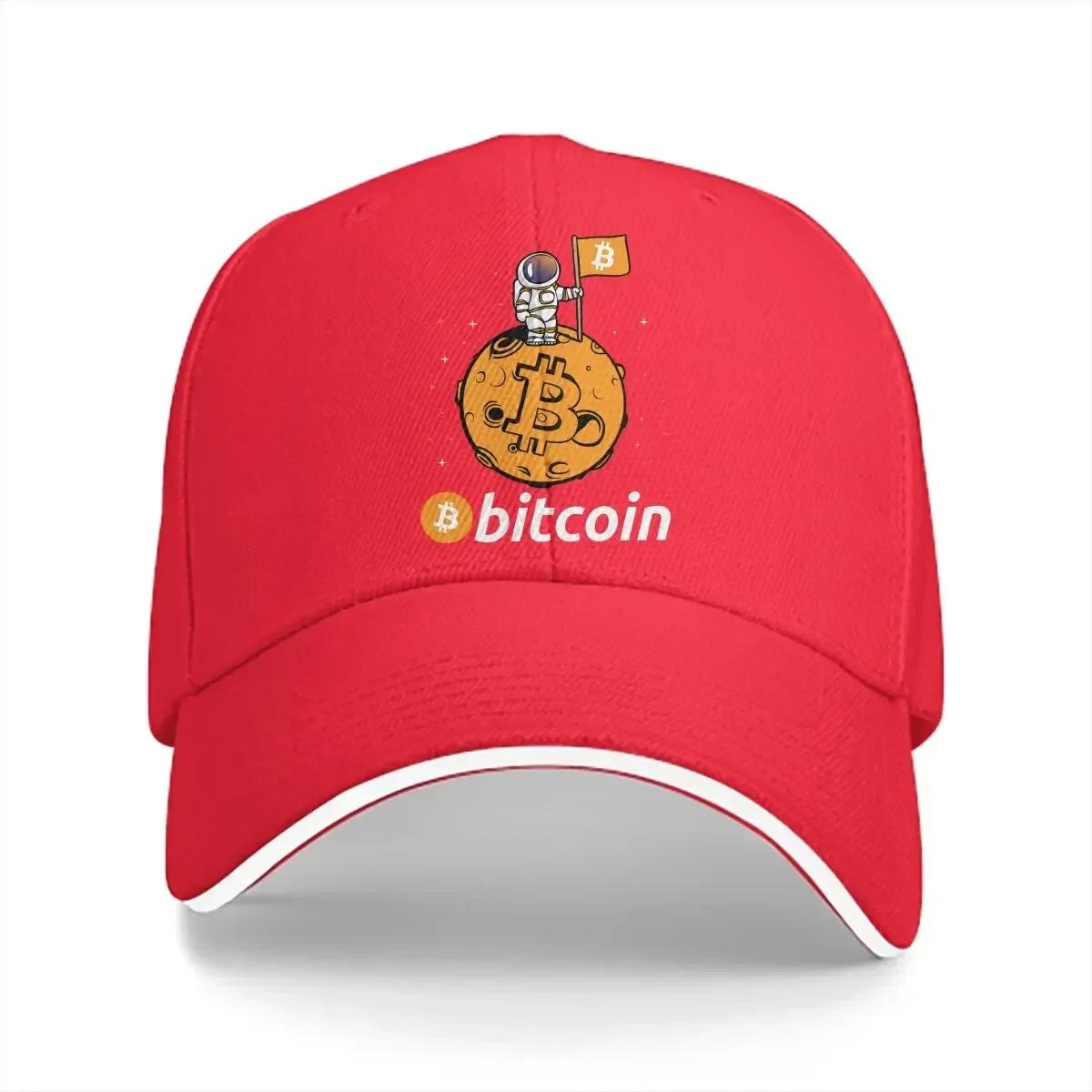 

When Moon Space Unisex Baseball Caps Peaked Cap Funny Astronaut Bitcoin Sun Shade Hats for Unisex WoUnisex One Size