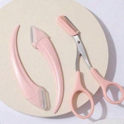 Conjunto de Aparador e Tesoura para Sobrancelhas Com Pente – Aparo Preciso e Fácil para Sobrancelhas Perfeitas