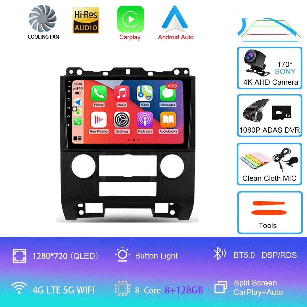 Car Radio Android14 For Ford Escape 2007 2008 2009 2010 2011 2012 Navigation GPS Multimedia Video Player Stereo wireless Carplay