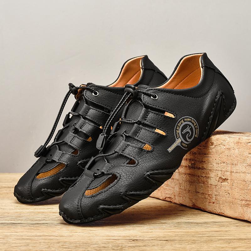 Mode Weiche Sohle Handgenähte Lederschuhe Qualität Herren Freizeitsneakers Bequeme Fahrschuhe Atmungsaktive Leder-Loafer Herren Mokassins