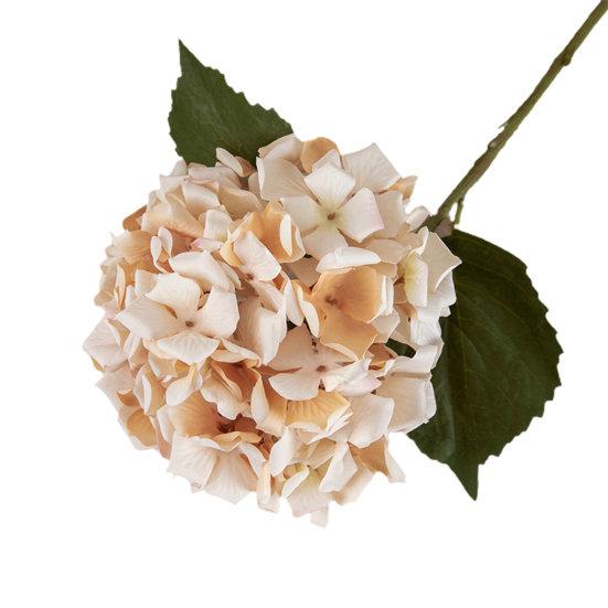 Floare de hortensie artificială utilă Frunzele verzi realiste creează atmosfere