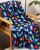 Dinosaur Blanket for Boys Jurassic Dino World Park Soft Flannel Throw Blanket Dinosaur Room Decor for Boys Gifts for Sofa Bed