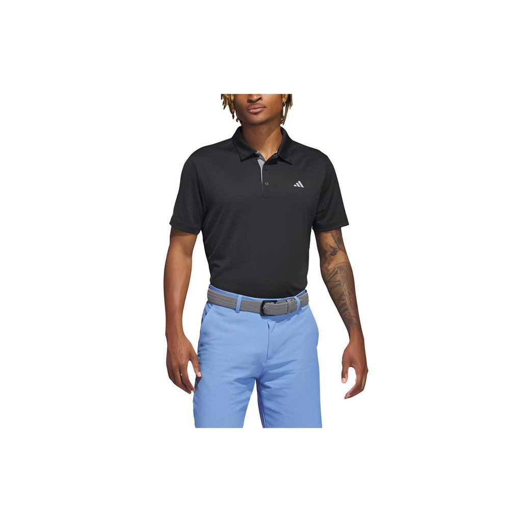 adidas Polo Shirts Men's Black Polo Collar Moderate Straight Fit IA5446