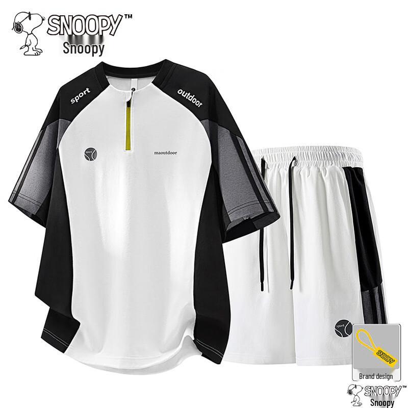 SNOOPY Men s Summer Casual Two-Piece Set M