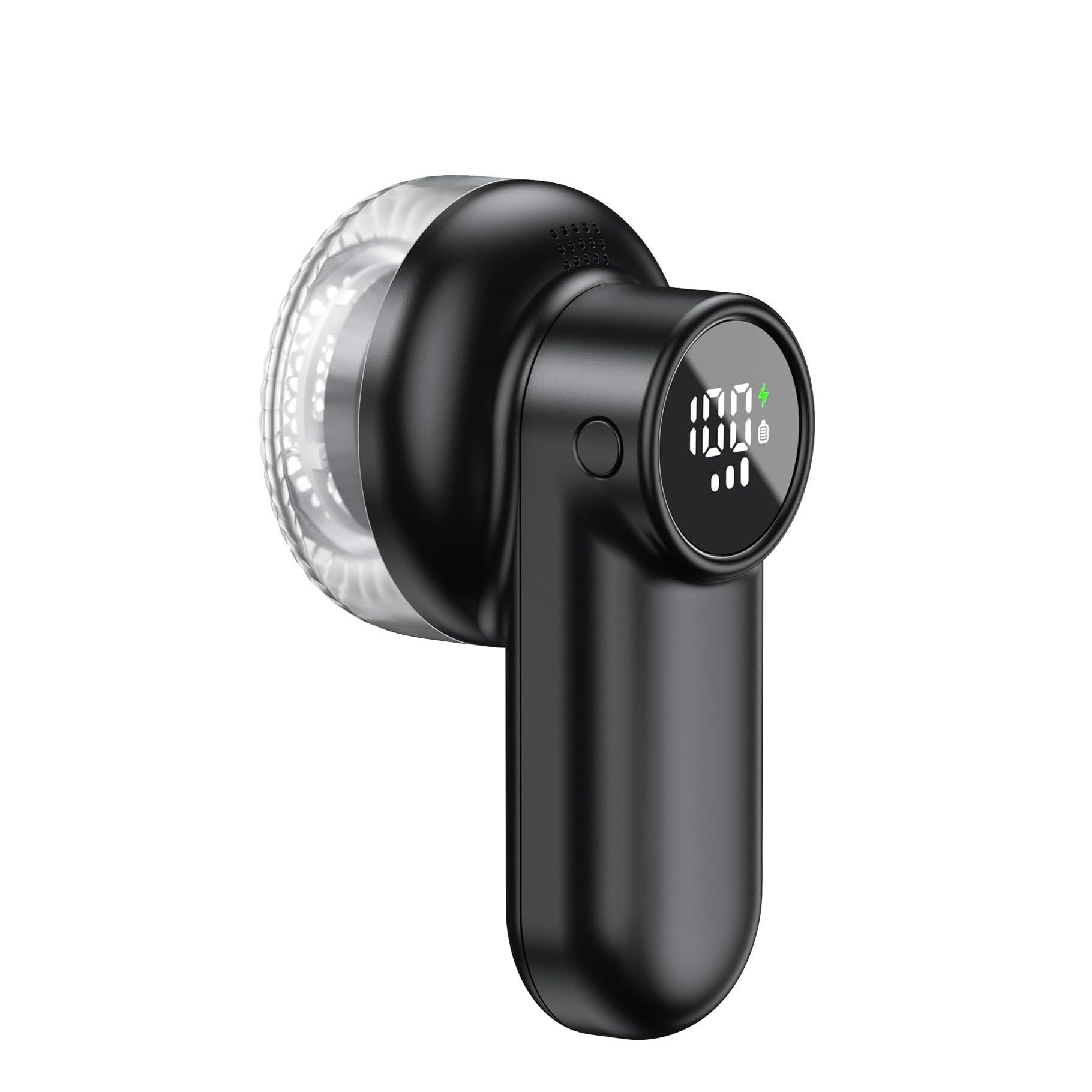 Pill Remover, Powerful 6 Blades LCD Display Electric Pill Remover Type-C Rechargeable Cordless, Easy to Carry for Sweater Fabric чёрный