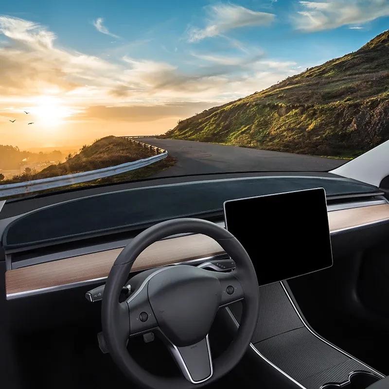 Für Tesla Model Y Model 3 2017-2024 Auto Armaturenbrettabdeckung trumententisch Sonnenschutzmatte Zubehör      2018