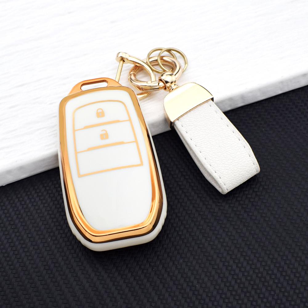 TPU Anti-Scratch Remote Car Key Case Cover for Toyota CHR Hilux Fortuner Land Cruiser 200 Camry Corolla Crown RAV4 Highland