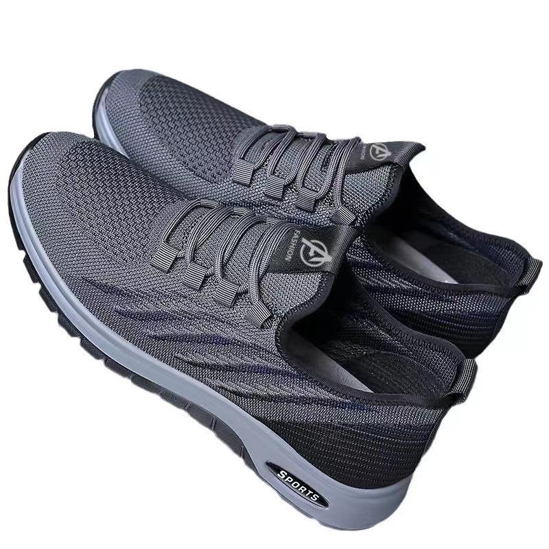 Foreign trade spring breathable fly-woven men's casual shoes trend lightweight versatile running shoes work driving shoes