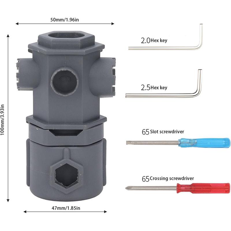 16 In 1 Wrench Tool Set For Faucet Kitchen Bathroom Multi-Purpose Maintenance Pipe Faucet Disassemble Aerator Replace Valve Core