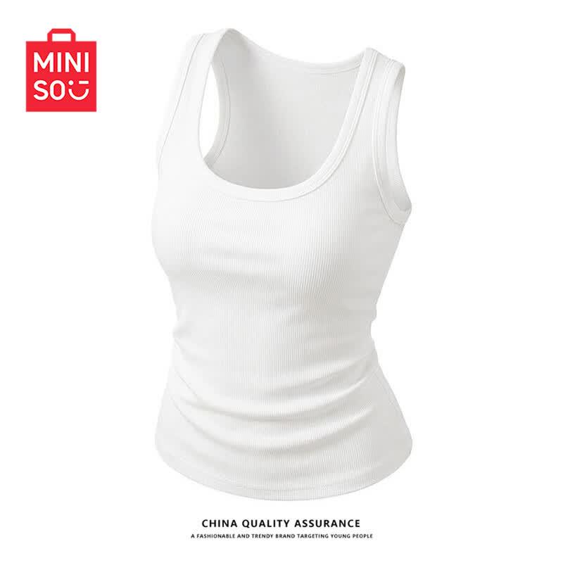MINISO Women s Slim Fit Ribbed Tank Top XL