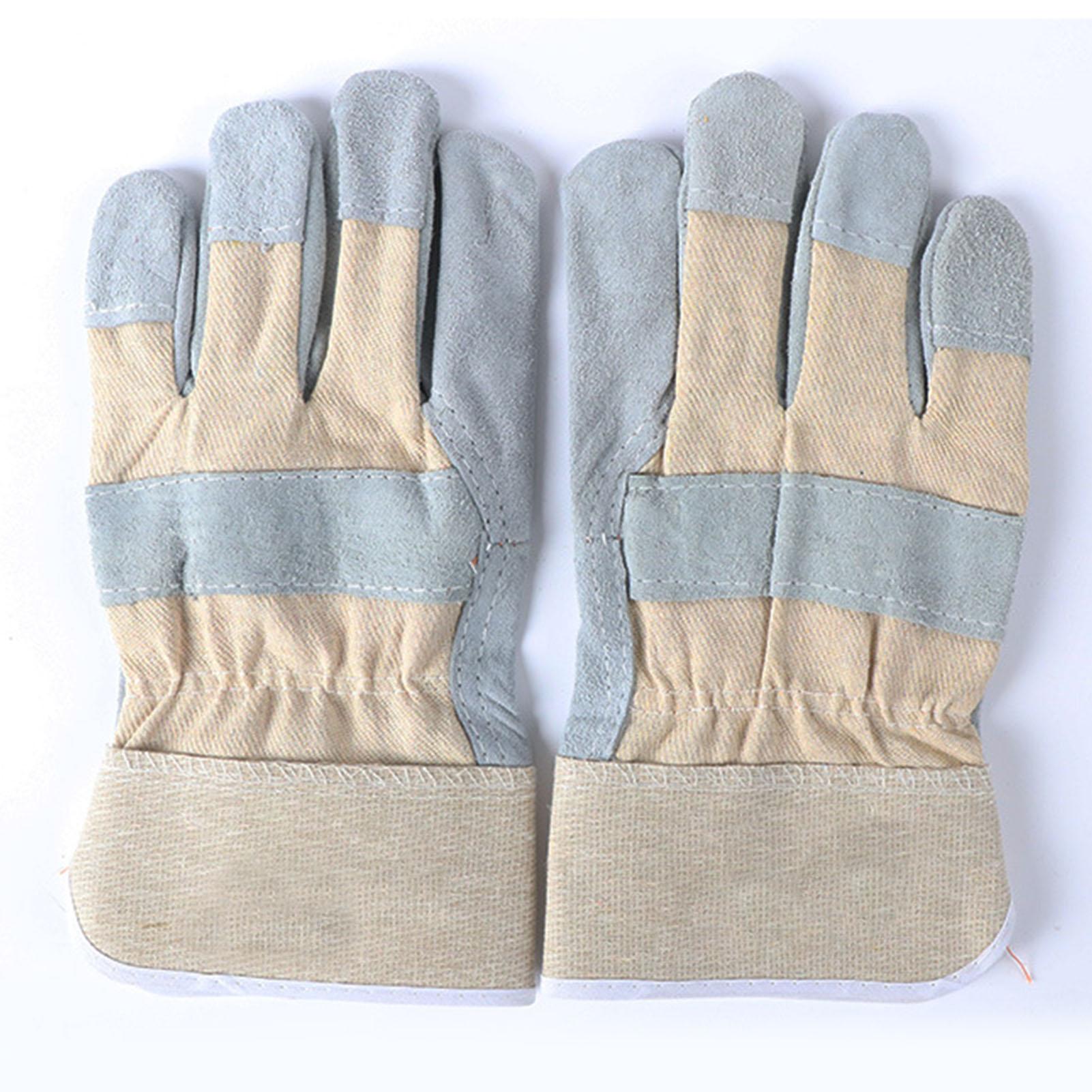 

Welder Gloves Non Slip Heat Resistant Fireproof Abrasion Resistant Cowhide Welder Gloves for Welding Hardware Processing