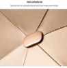 Compact Gold Umbrella: Ultra-light 6-Rib Folding Dual-use for Sun and Rain Protection