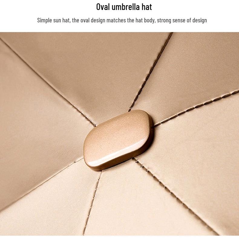 Compact Gold Umbrella: Ultra-light 6-Rib Folding Dual-use for Sun and Rain Protection