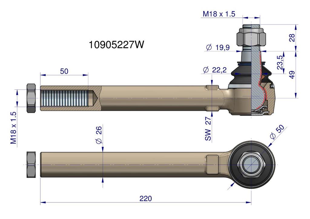 JCB steering joint 10/905227 Waryński