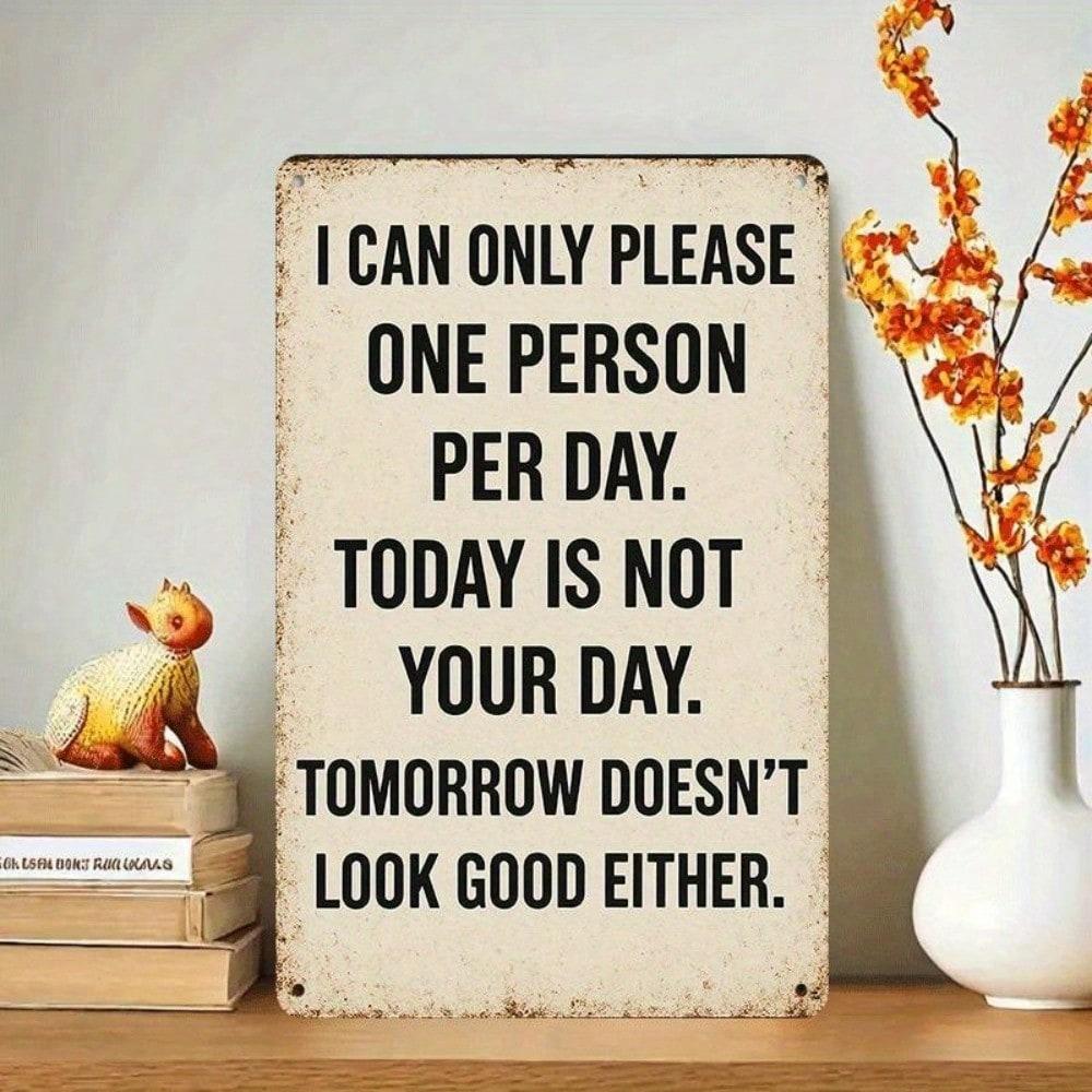 Funny Retro Metal Sign Sarcastic Quote Humor Kitchen Wall Decor Vintage Tin 20x30