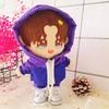 Niannyyhouse 20cm Doll Clothes Cotton Doll Clothes Jacket Shorts 2 Piece Set Hip Hop Clothes Doll Baby Clothes for Stuffed Toys Purple Dress Up +