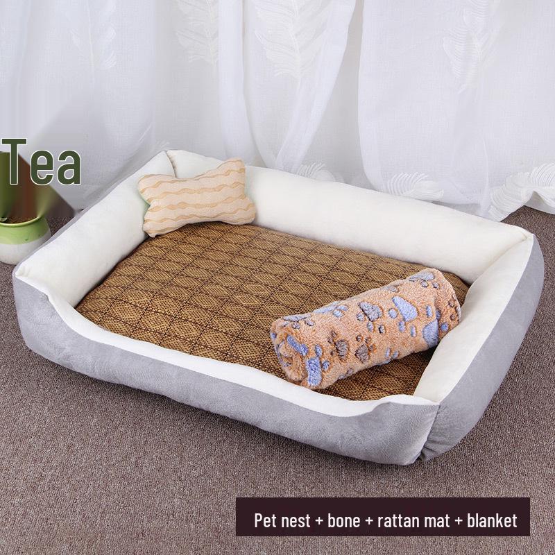 Warm Dog Bed: Cozy Spot for Small, Medium & Large Breeds - Pet Nest & Mat